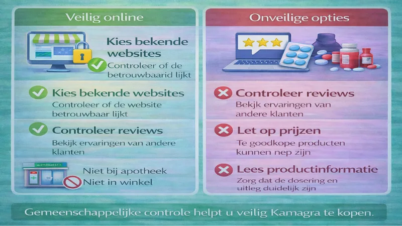 Checklist voor veilig Kamagra kopen met tips zoals betrouwbare webshop en veilige betaling