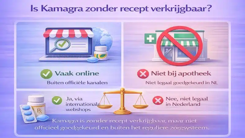 Is Kamagra zonder recept verkrijgbaar met uitleg over online aankoop en niet verkrijgbaar bij apotheek